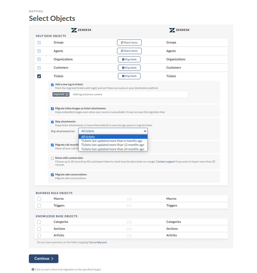 Migration Wizard - Skip Attachments Option